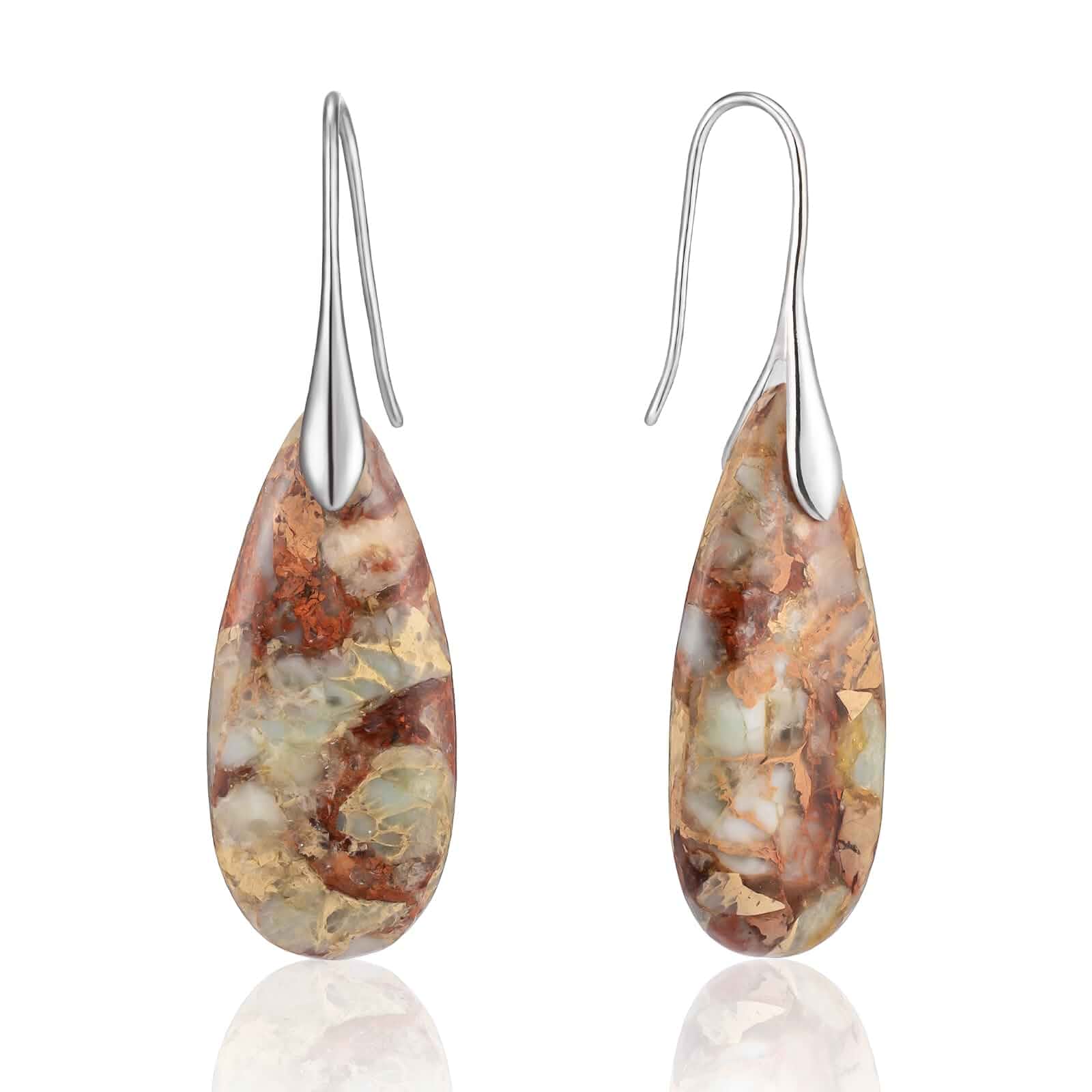 SELOVO Stone Fishhook Dangle Drop Earrings Statement Earrings for Women Stone