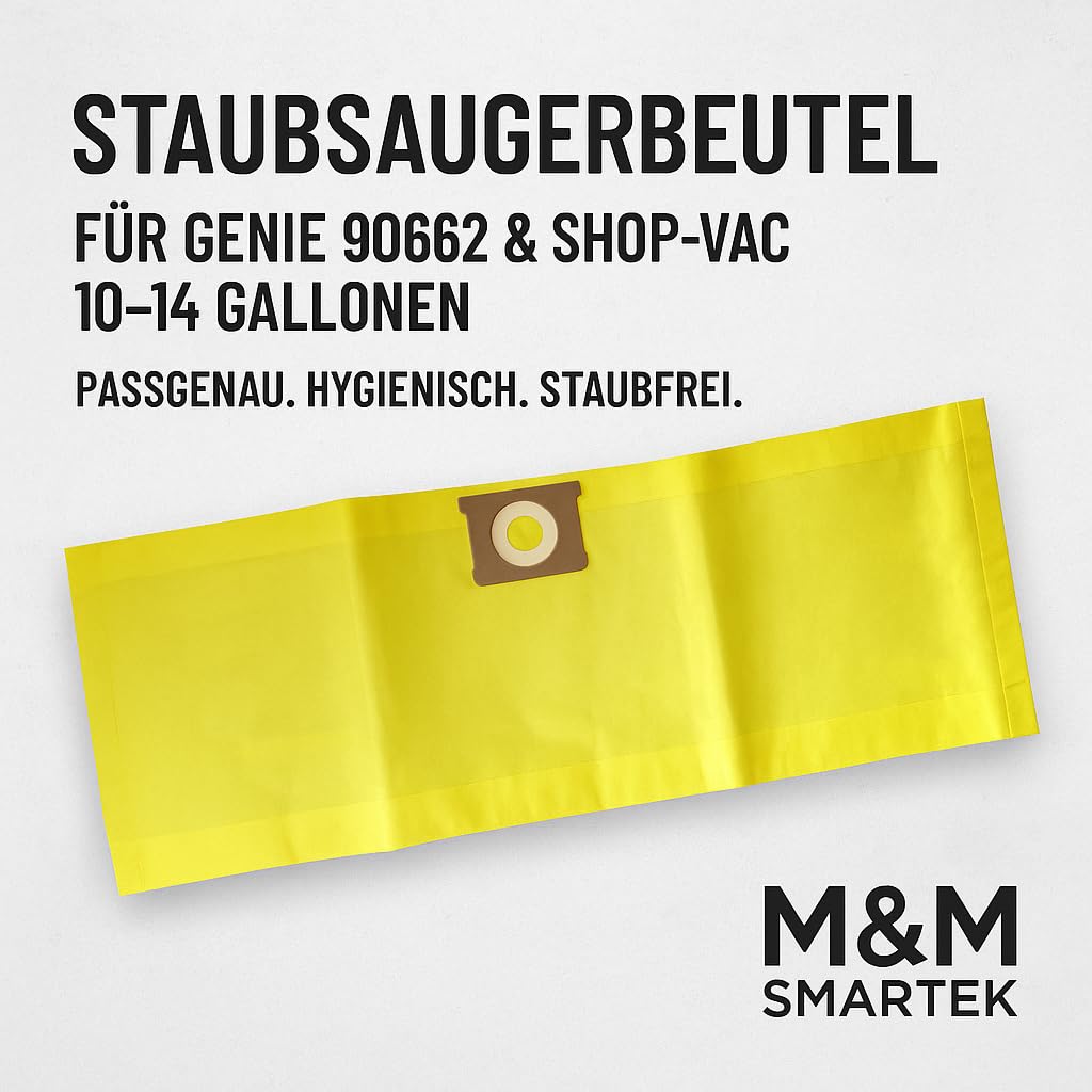 M&M Smartek 10x worki do odkurzacza do Shop-Vac, część zamienna | Worki zamienne zatrzymują kurz i zabrudzenia; sprawdź model, pojemność, numer referencyjny i mocowanie przed zamówieniem.