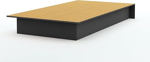 Canapé para cama doble, colección Step One de South Shore, Madera Manufacturada, Negro