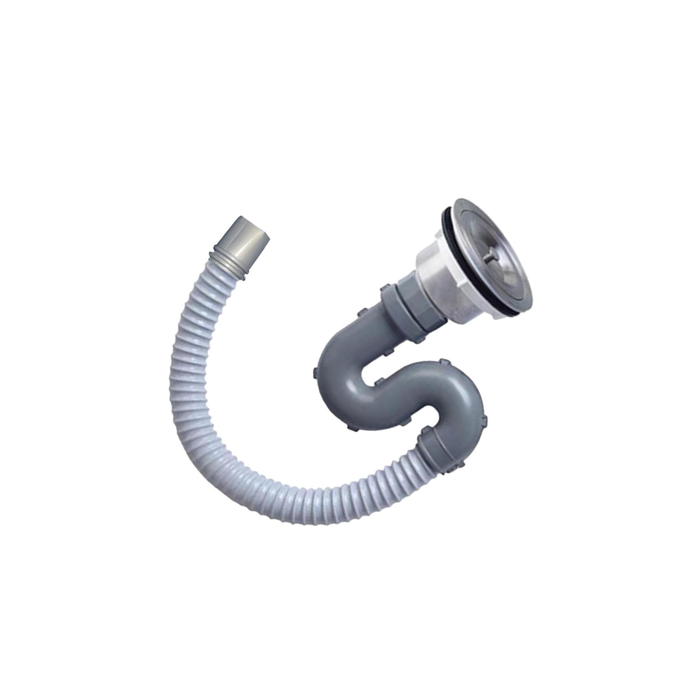 QIXCXAZ Flexible Kitchen Sink Drain Hose and Accessories Set Featuring Strainer Basket for Effortless Installation Washbasin Sewer Drainer Accessories, Style A