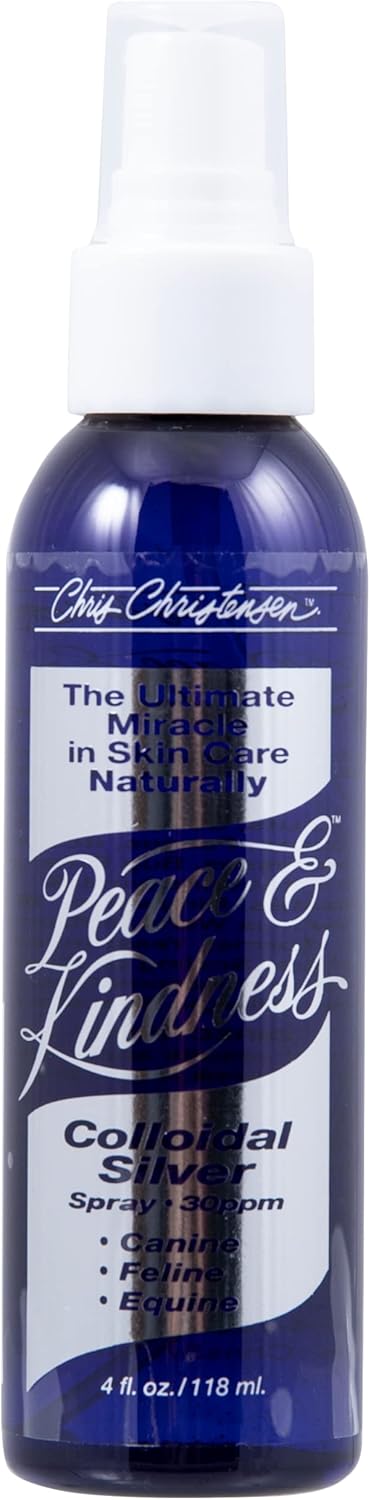 Chris Christensen Peace & Kindness Topical Skin Spray, Groom Like a Professional, All Natural Alternative, Heals Variety of Skin Problems, Safe on Dogs, Cats, and Horses, Made in USA, 8 oz Spray