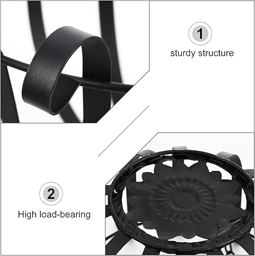 Miniatura 8 de DOITOOL Cestas colgantes de metal para macetas, soporte redondo de alambre para plantas con cadena, macetas colgantes de alambre de metal para