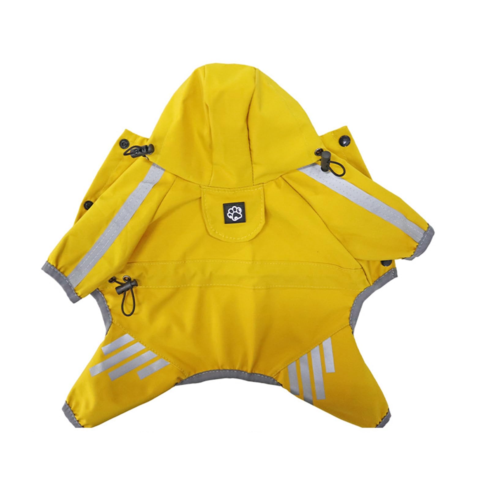 Manteau de pluie imperméable réfléchissant pour chien avec bandes réfléchissantes à quatre pattes