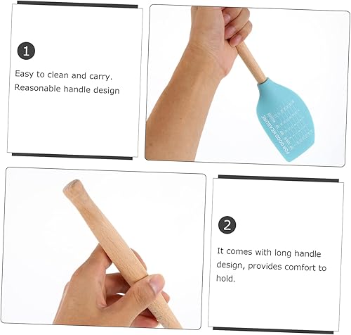 Miniatura 3 de HANABASS Juego de herramientas para mezclar cucharas de silicona, cucharón de silicona, espátula antiadherente, espátula, raspador de madera,