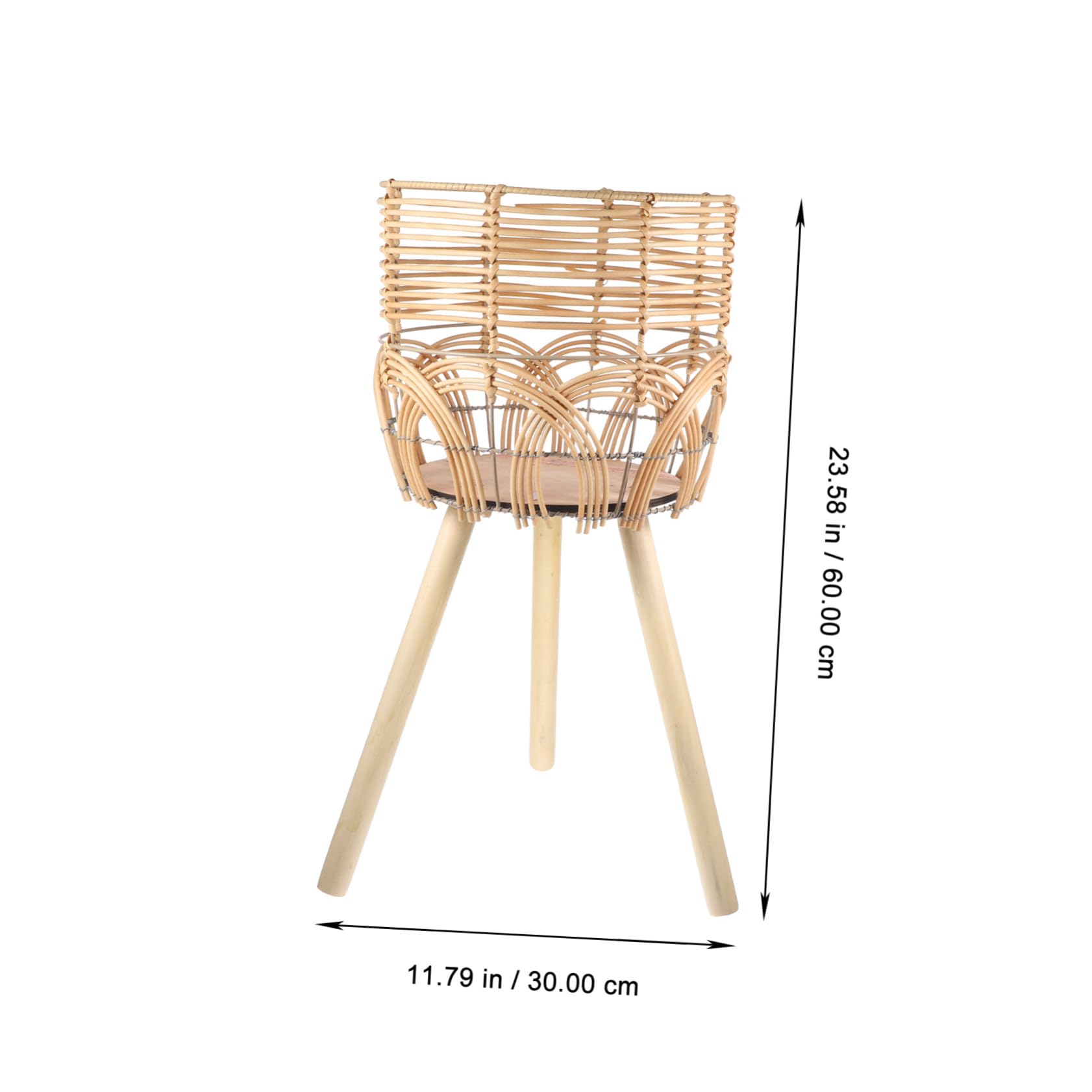 VILLCASE Pot de Fleurs en Bambou Tressé sur Pieds pour Intérieur Salon et Balcon, Grand Support Porte-Plantes D'intérieur, Étagère à Jardinière Stable et Naturelle, Panier à Plantes