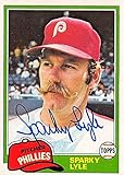 Sports Memorabilia Autograph Warehouse 301855 Sparky Lyle Autographed Baseball Card - Philadelphia Phillies 1981 Topps No. 719