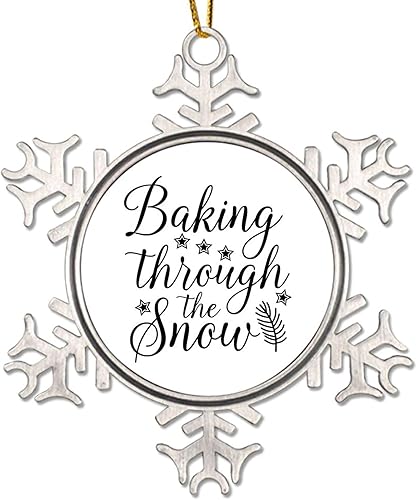 Miniatura 8 de CowkissSign Snowflake Christmas Ornament - Happy Holidays Tree Decoration Ornaments Happy New Year Yall Christmas Stocking Filling Gift Funny