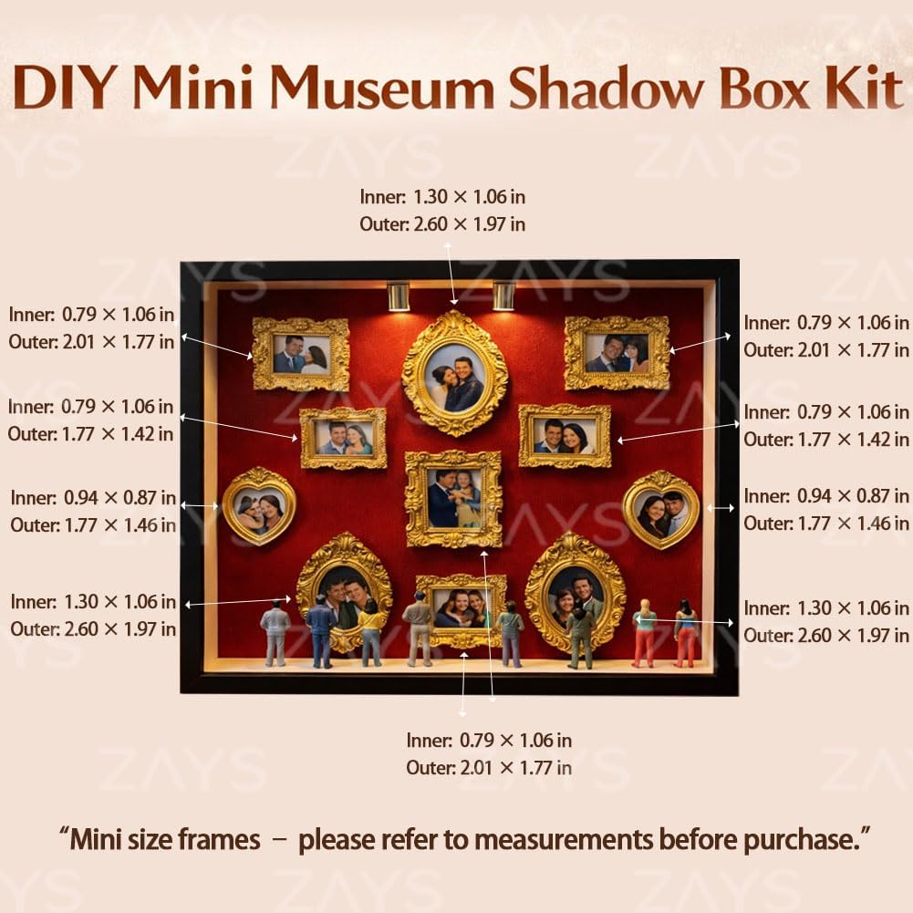 MiniMuseum of Us,DIY MiniMuseum Silhouette Box,Personalized of Us Frame,Life in Box Frame Travel,Shadow with Miniature Figurines Frames,Photo DIY Simple Assembly for Anniversary,Wedding & Home Decor