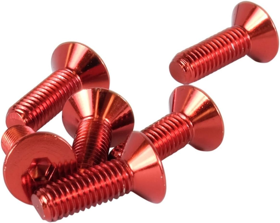SWS-100RD Steering Wheel Screw Kit (Upgrade Red "CONICAL")