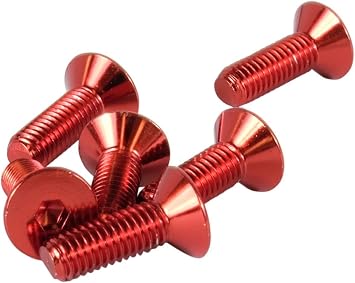 NRG Innovations SWS-100RD Steering Wheel Screw Kit Upgrade Red "CONICAL"