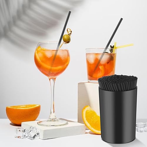 Miniatura 5 de 500 unidades de 5 pulgadas, soporte para agitador de café negro, para agitadores de café, bar, café, reutilizables, para mezclar café, leche,