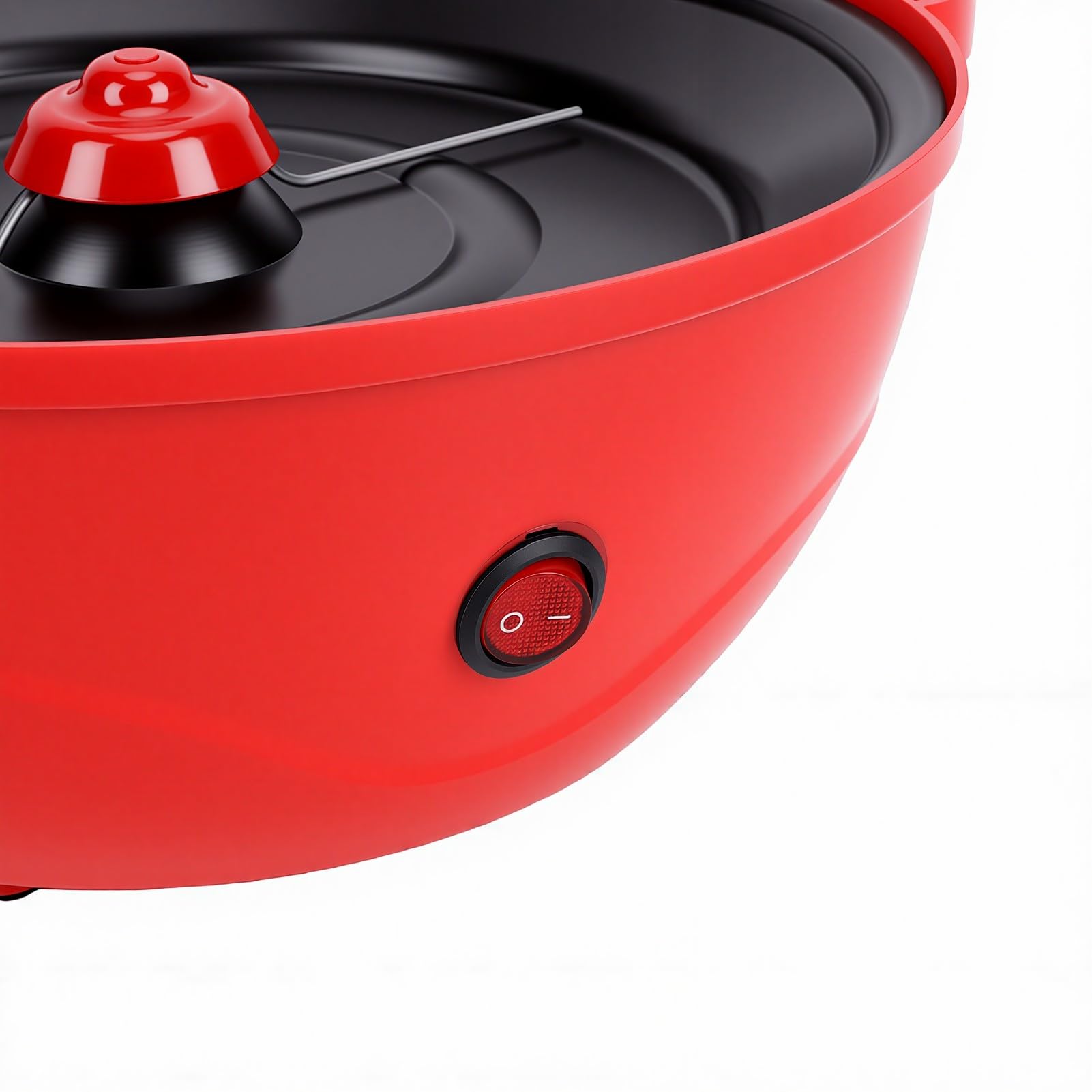 Macchina per Popcorn da 500 W con Agitatore Elettrico Rivestimento Antiaderente da 2,5 Litri per Snack Veloci e Serate di Cinema in 4 Minuti (Spina europea 220 V)