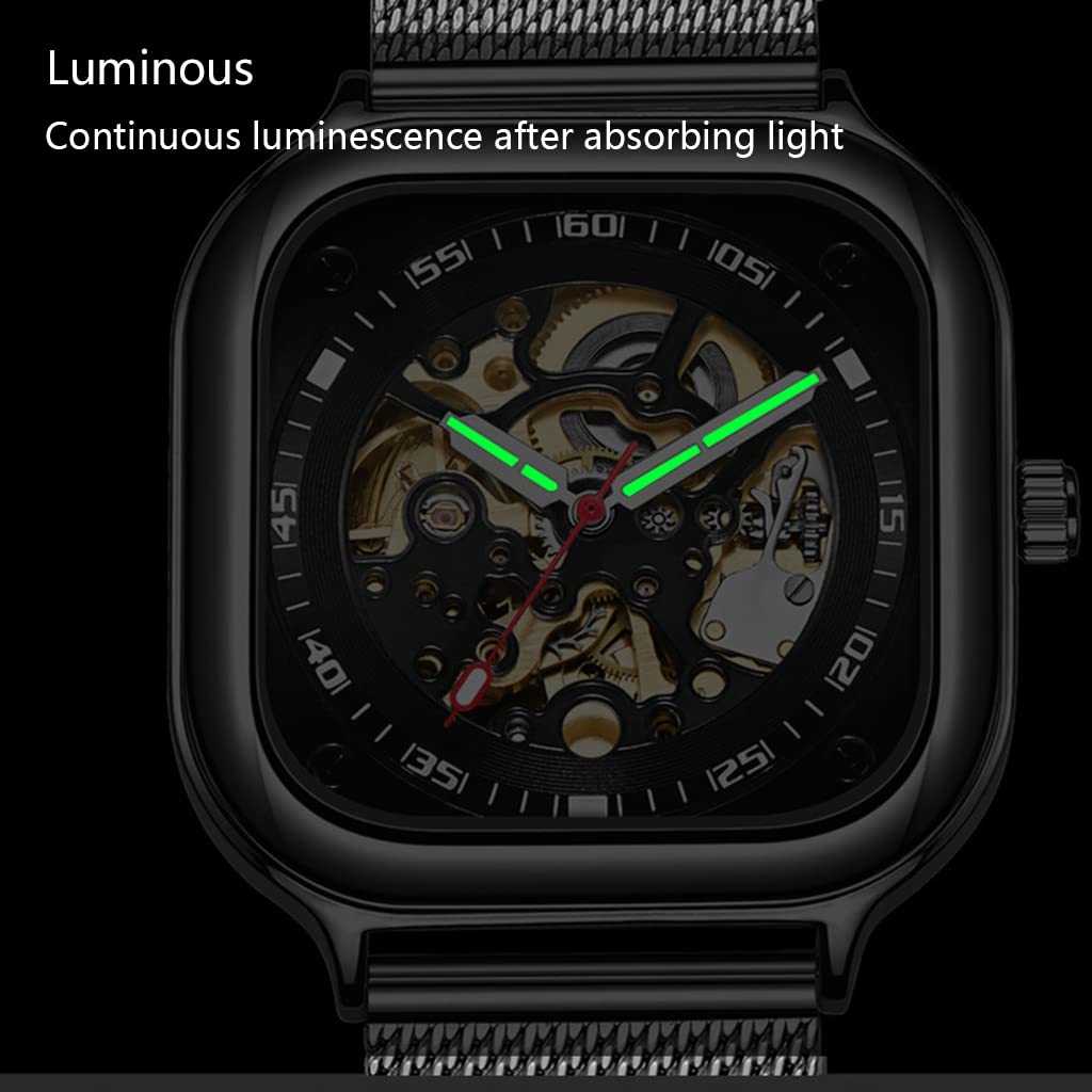 Modny biznesowy męski zegarek mechaniczny mechanizm trzyczęściowy skórzany pasek pusty zegarek, średnica tarczy 42 mm