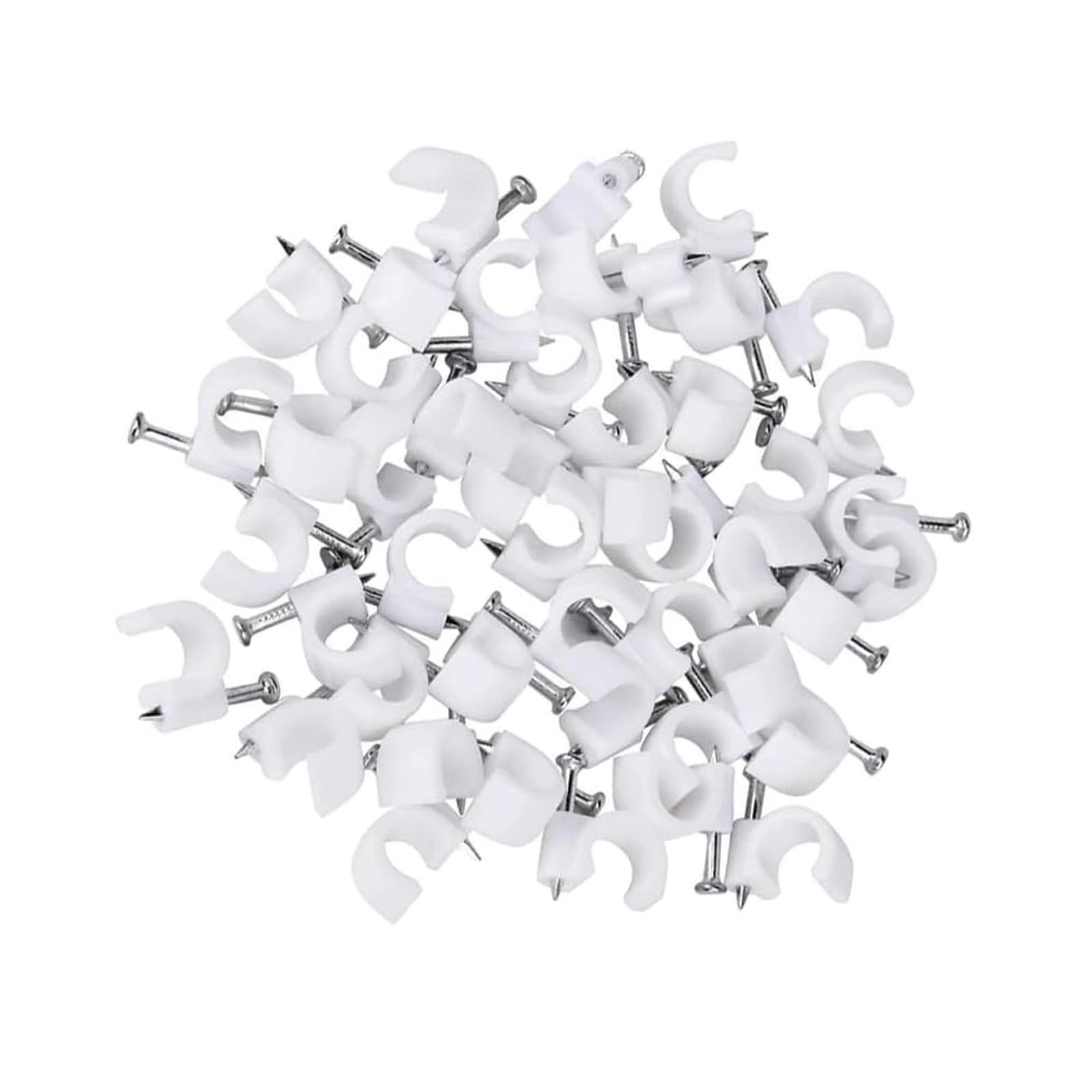 200 Fermacavi Con Chiodi | 4 Misure Diverse | Per Cavi Ethernet, USB | Organizzazione Casa - Foto 8