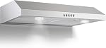 SNDOAS Range Hood 30 Inch Under Cabinet,Ductless Range Hoods with Touch Control,3-Venting Kitchen hood,Stainless Steel Vent Hood,Under Cabinet Range Hood 30 inch,Hood Vents for Kitchen 3 Speeds