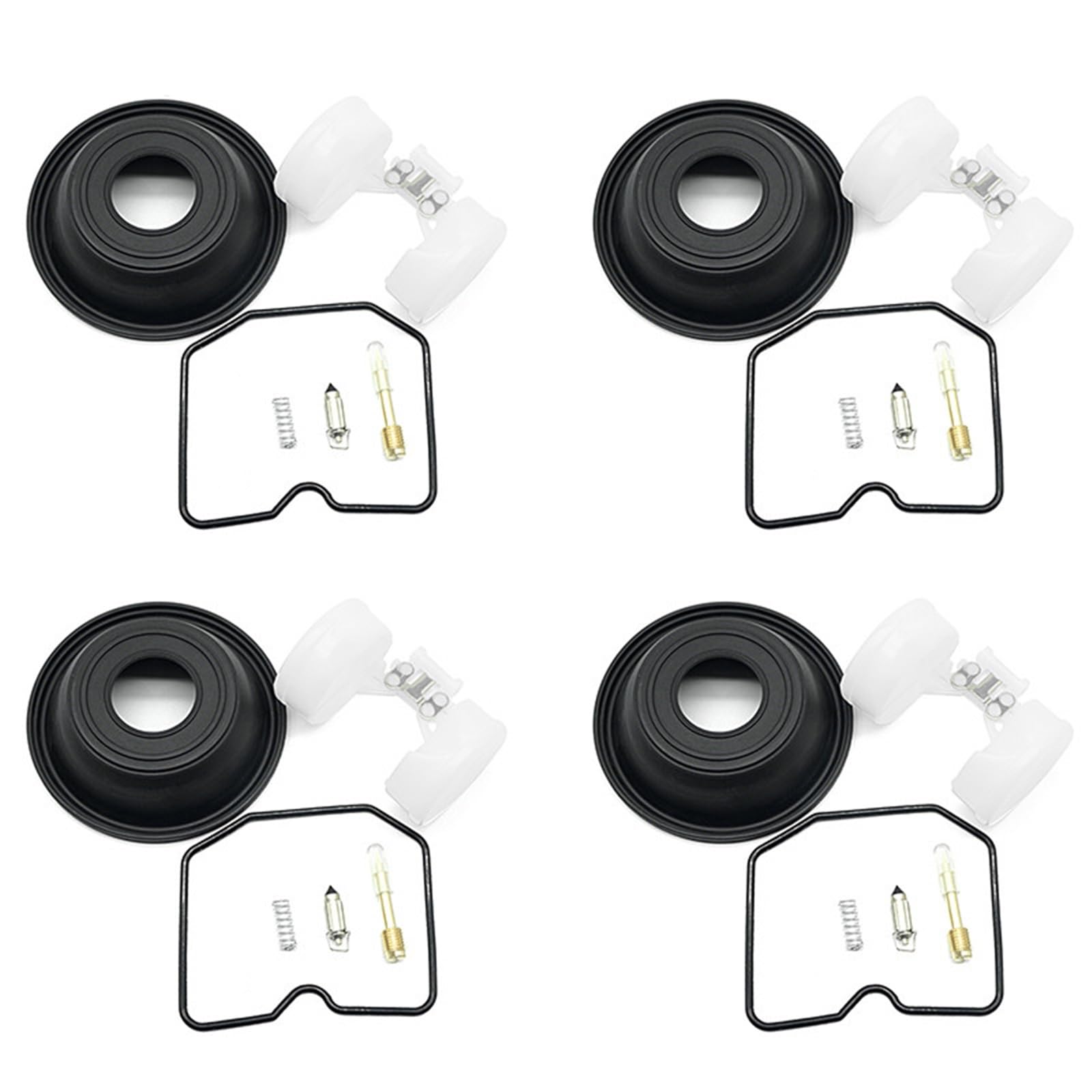 4 Juegos para Kawasaki para Ninja 600R 600 ZX600 1988-1994 1995 1996 1997 ZX Kit De Reparación Carburador Junta Cámara Membrana Vacío Flotador Tórica Resorte
