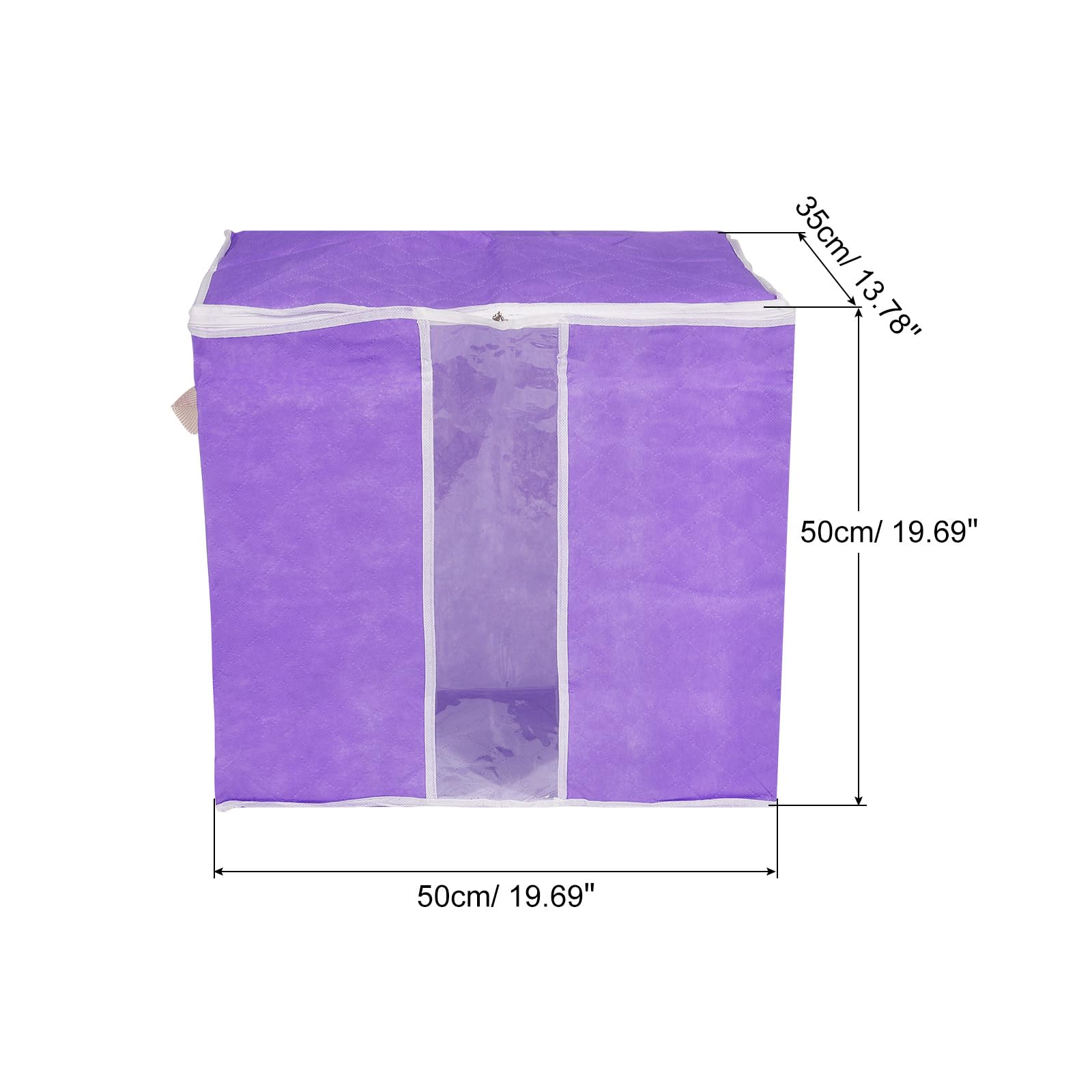 QUARKZMAN Vestiti Conservazione Borsa 3pz Armadio Organizzatore con Rinforzato Manico per Piumini Lenzuola Abbigliamento Cuscini Pieghevole con Robusto Cerniera-Viola