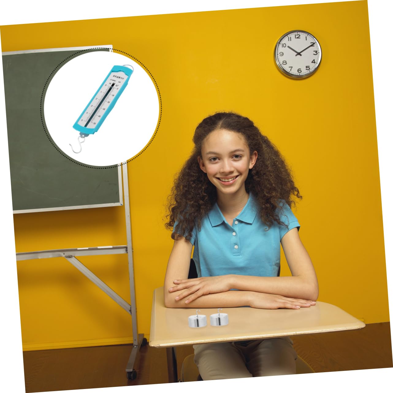 SOLUSTRE 1set Spring Dynamometer Physics Teaching Instrument for Mechanics Experiments Includes Hooked for Middle and High School Education