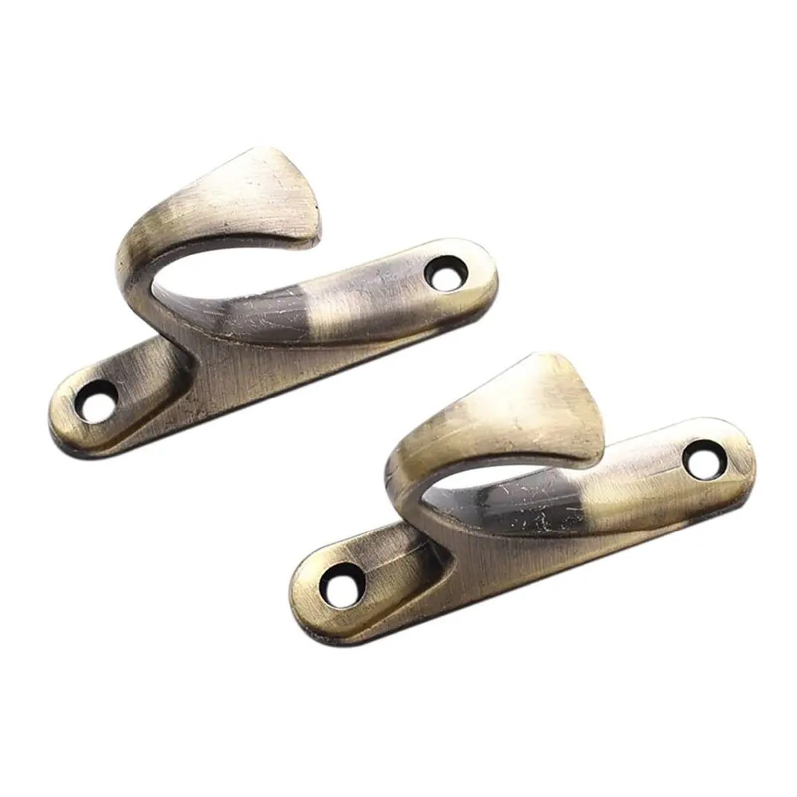 2 pcs Modern Hold Curtain Holder Mounted Metal Hooks Holdback Wall Hanger For Home(Bronze)