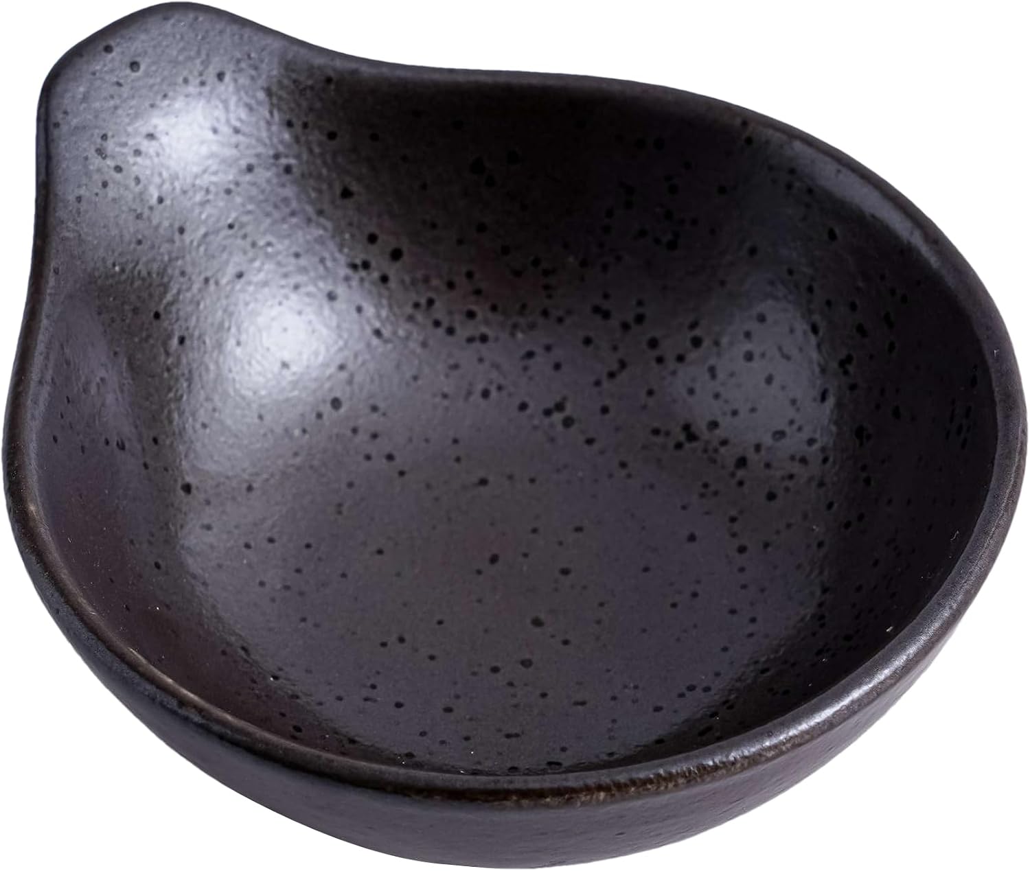 Soy Sauce Dish with Handle, 4.25 Inch Dip Bowl, Small Bowls for Side Dish, Condiment, Ketchup, Appetizer (72Pack, Matte Black)