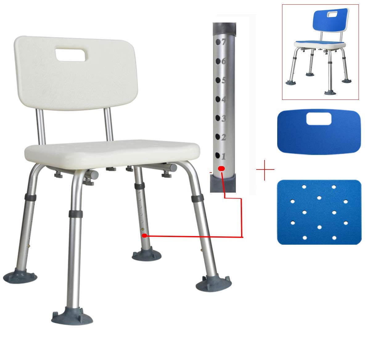 Tabouret de bain sécurisé pour la douche des femmes enceintes au quotidien
