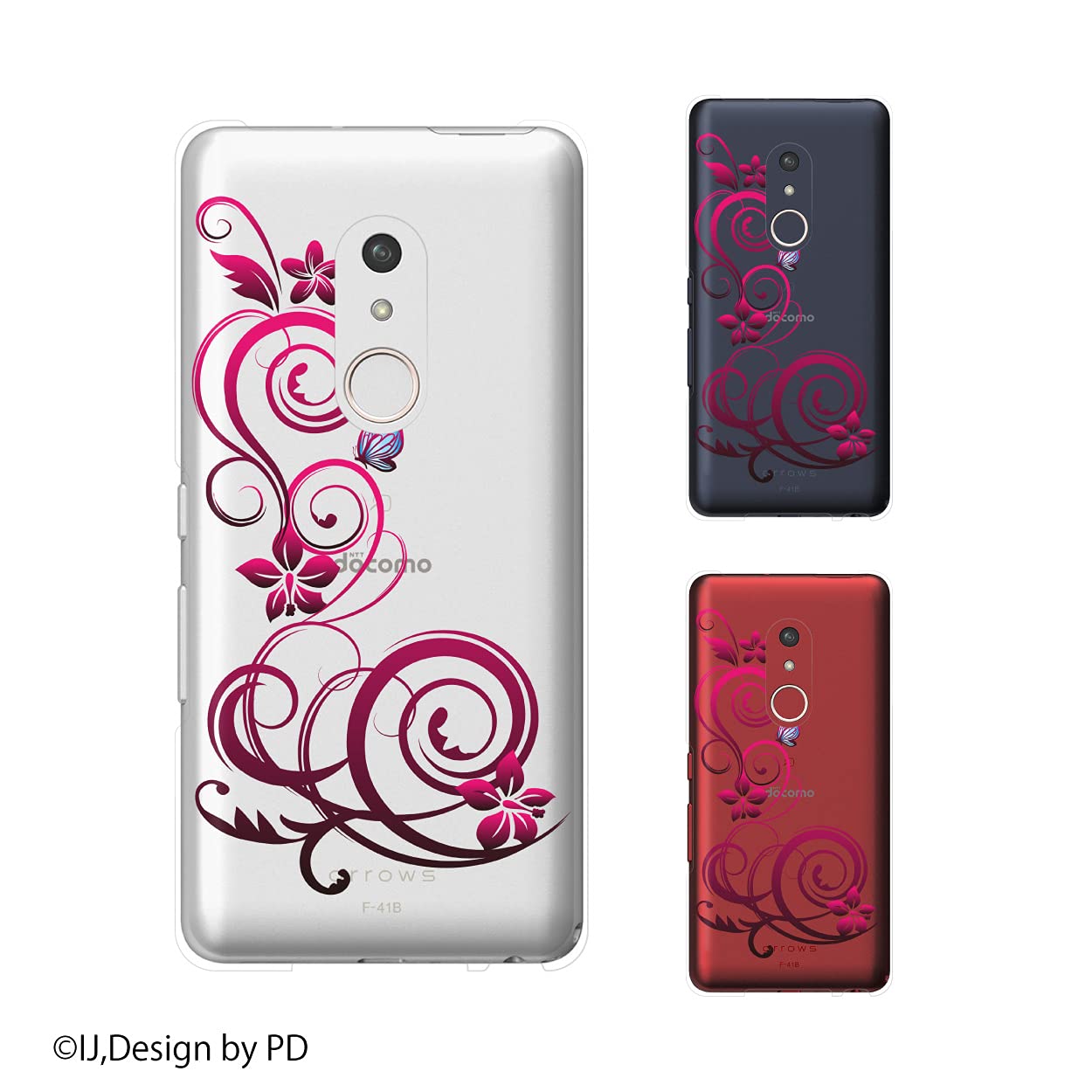 docomo arrows F-418 レッド ケース付き docomo arrows F-418 レッド ケース付き