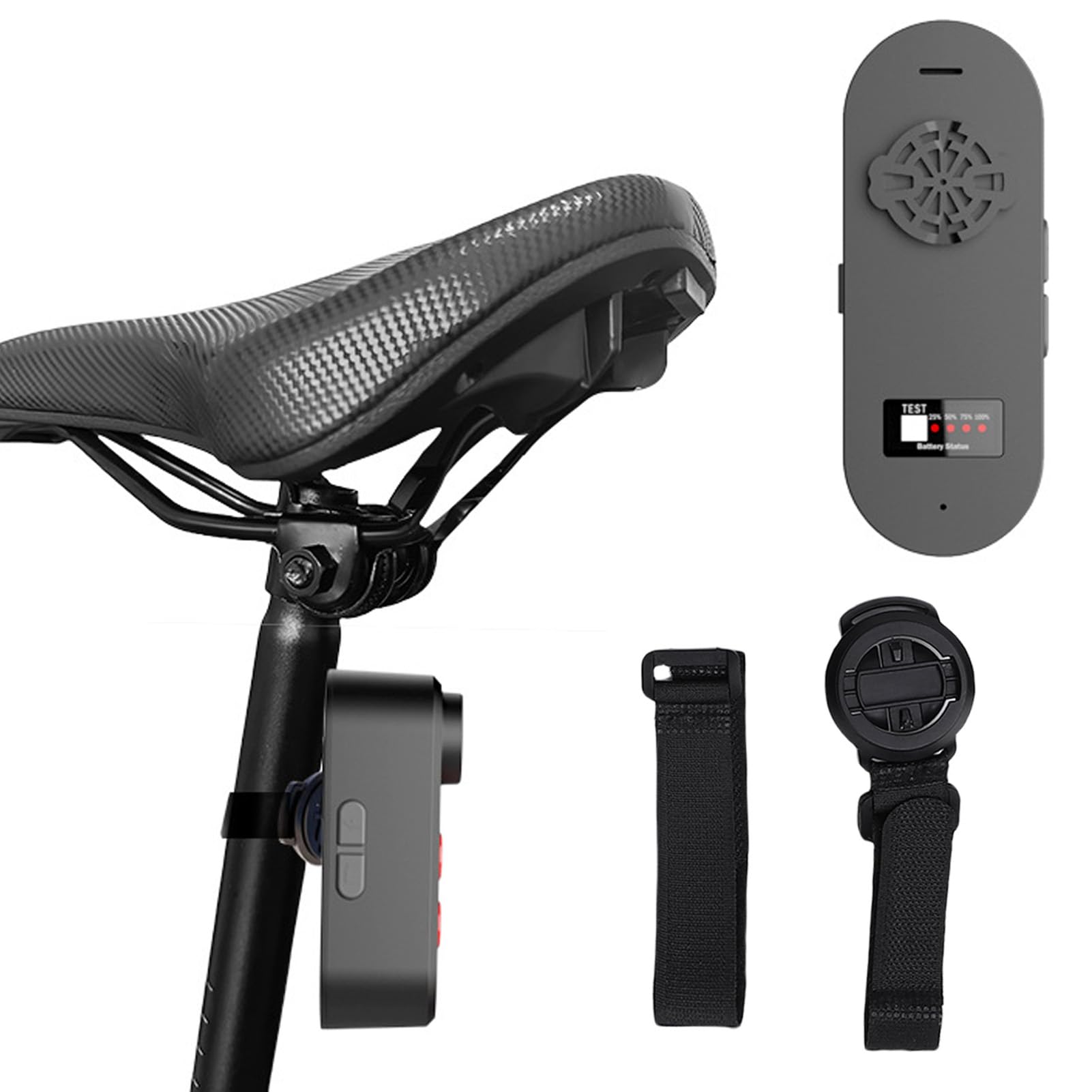 Bewinner Kamera Rowerowa z Tylnym światłem, Kamera Sportowa 4K HD, Kamery Cofania do Jazdy na Rowerze na świeżym Powietrzu, Wodoodporna Kamera Rowerowa IPX6 o Szerokim (64G)