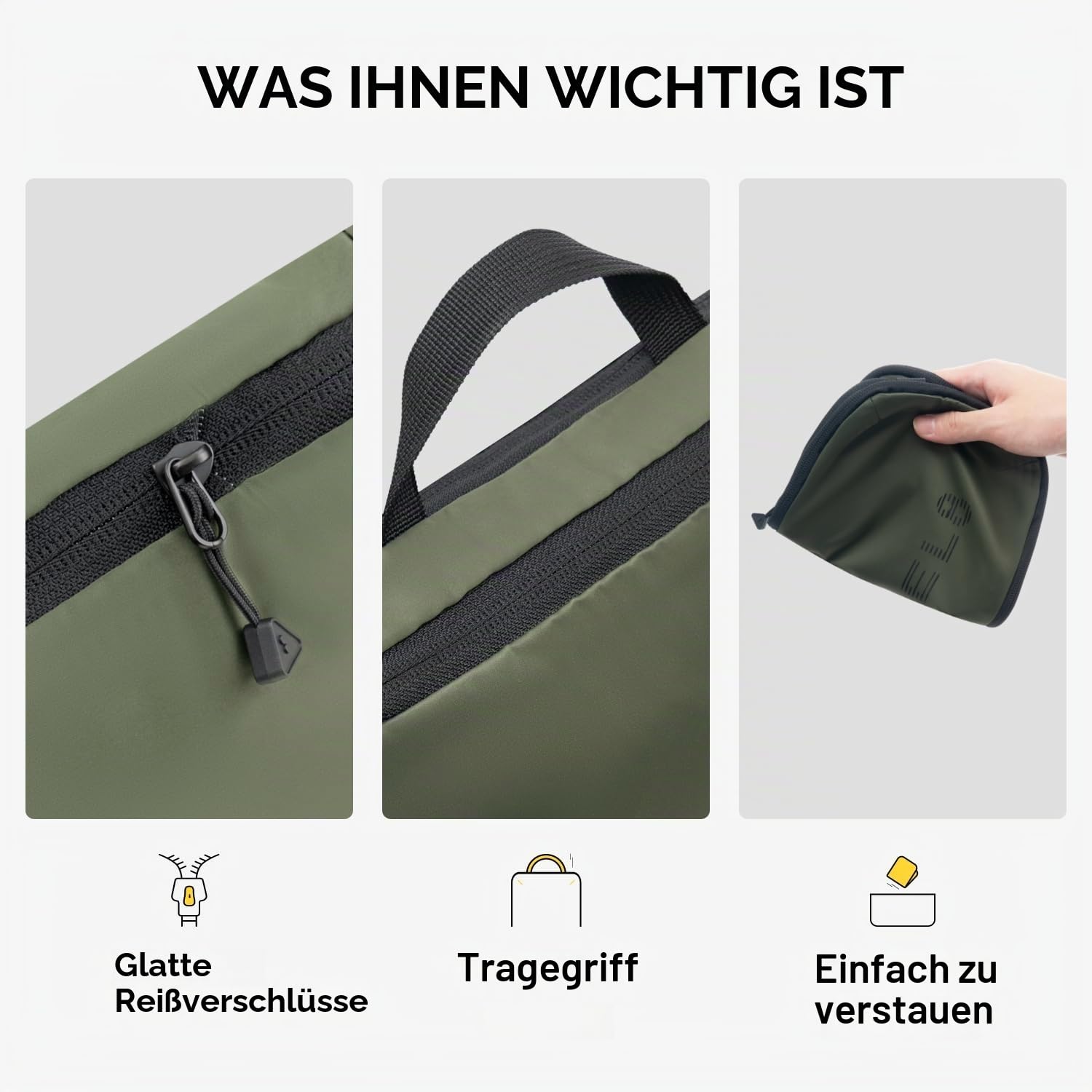 LEVEL8 Packing Cubes Set 6-teilig Erweiterbar,Koffer Organizer Kleidertaschen mit Reißverschluss,Packwürfel mit Kompression,Grün