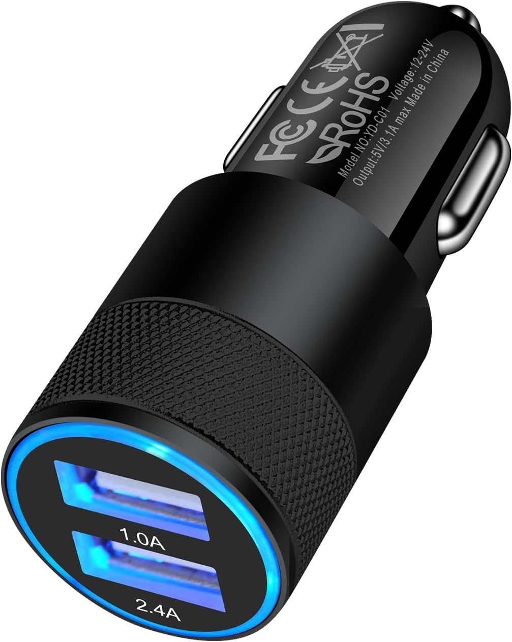USB Car Charger,3.4A Dual Port Car Plug Cigarette Lighter Fast Charging Car Adapter for iPhone 14 13 12 11 Pro Max 8 7 Plus,Samsung Galaxy Tab A7 A04e A04s S22 S21 S20 S10 Plus,Pixel 6 7 Pro 6a 5a 5xl
