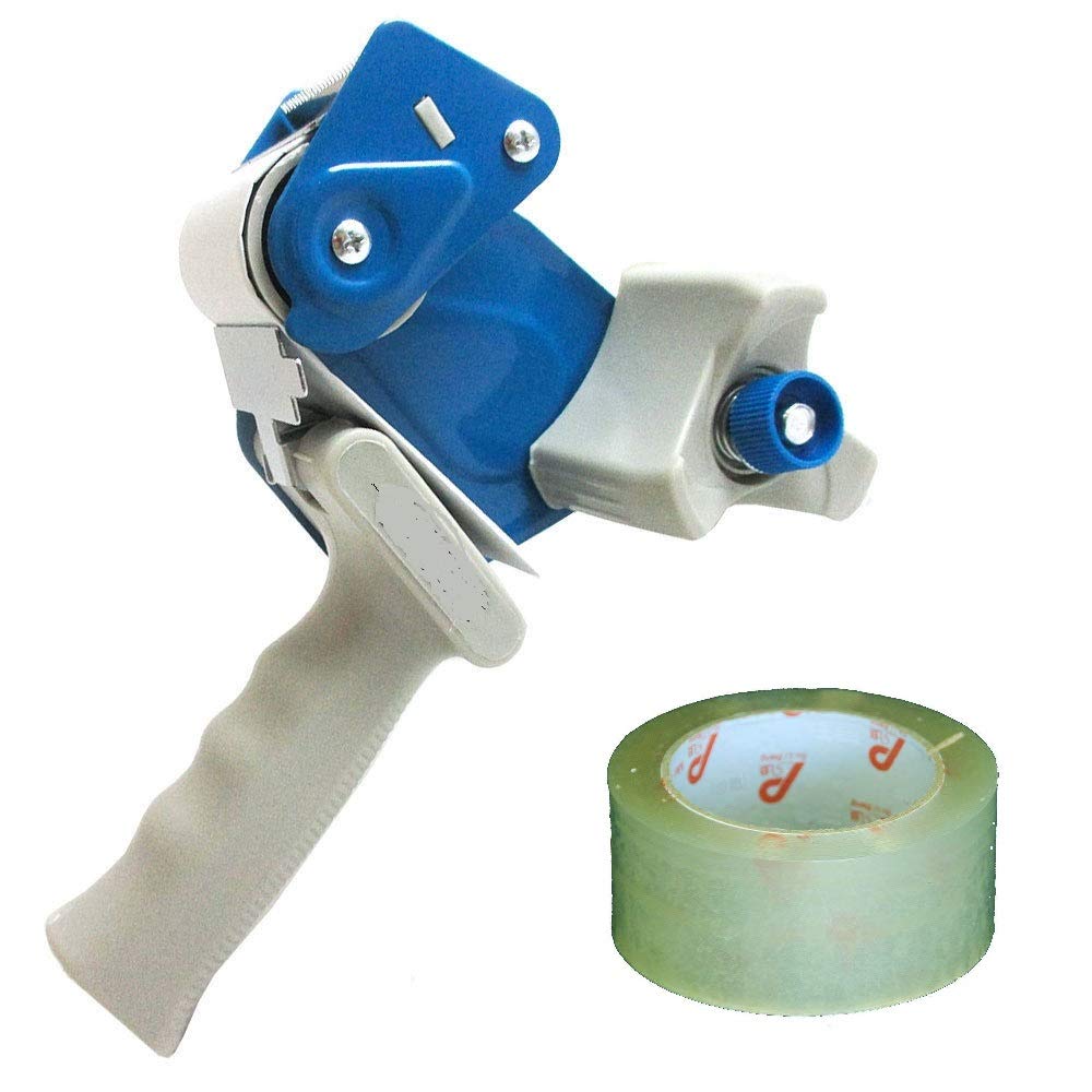 ProLine Packing Tape Dispenser Gun Plus 1 Free Roll of 110 Yard Clear