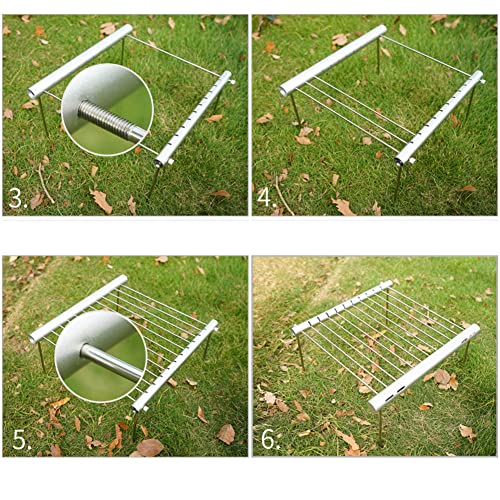 Filet de barbecue portable et propre pour cuisson en rando - 7