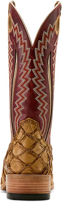 ARIAT Men's Futurity Fame Exotic Pirarucu Western Boot Square Toe - 10058165 9 D(M) US Brown