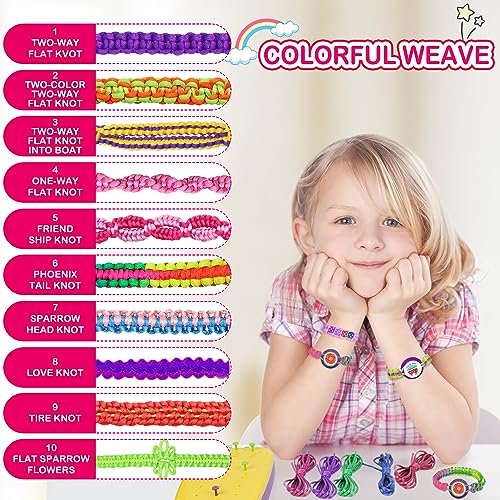 Labeol Kit de fabricação de pulseiras da amizade para meninas, artes e artesanato para meninas de 8