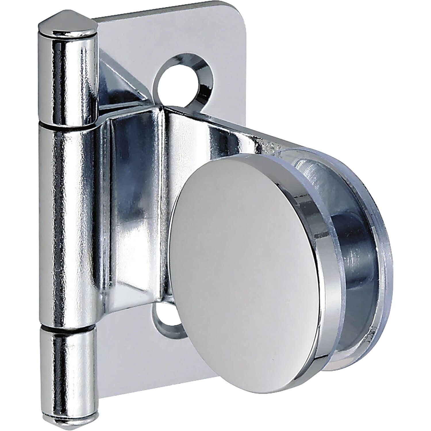 LAMP GH34-0CR Chrome-Plated Round Internal Wood Hinge for Glass/Acrylic Doors Steel, innenliegend