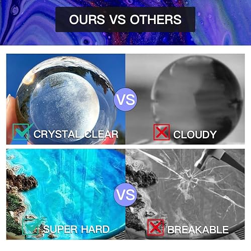 Miniatura 6 de GRLELOU Kit de resina epoxi 1 galón, resina epoxi transparente de fácil mezcla 11, sin amarillamiento, sin burbujas, alto brillo, autonivelante para