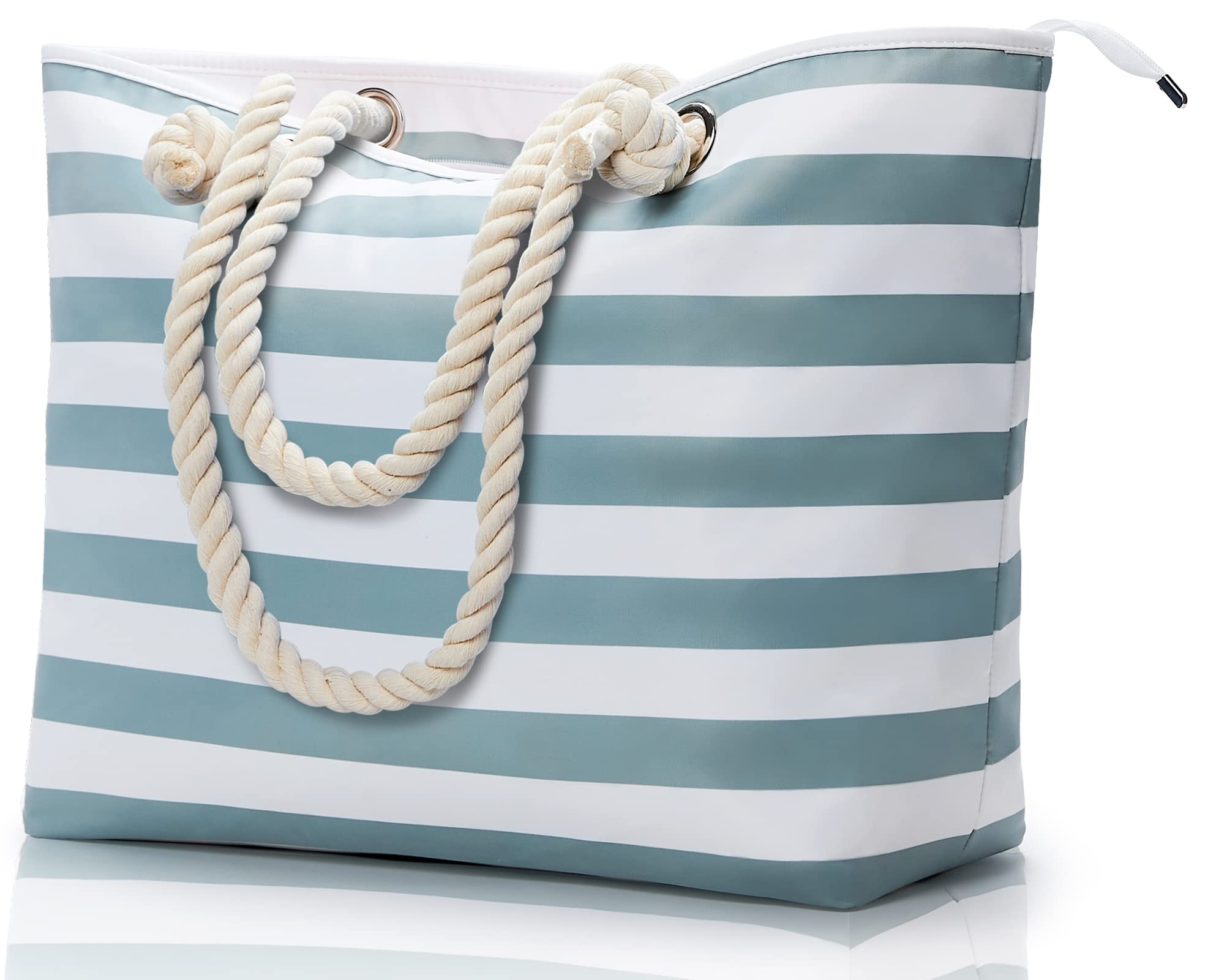 Extra Large Beach Bag for Women with Zipper Waterproof Beach Tote Bags with Pockets Large Sports Bag for Women Ladies Girls Summer Tote Bag Shoulder Bag Shopping Bag