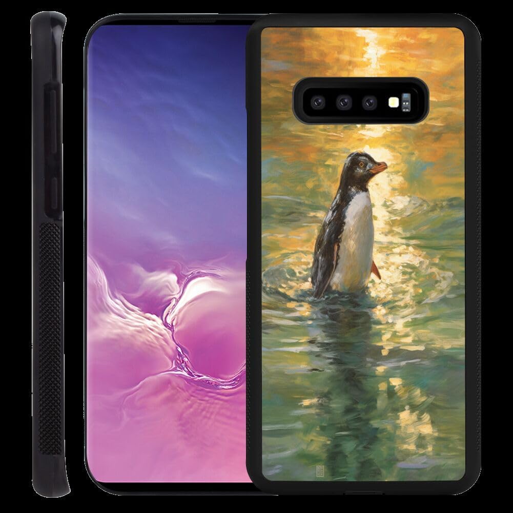 Black TPU Case Fits Samsung Galaxy S10 with Penguin-aa7 Pattern Design Black Soft TPU Slim Fit Anti Scratched Protection Cover Case for Samsung Galaxy S10