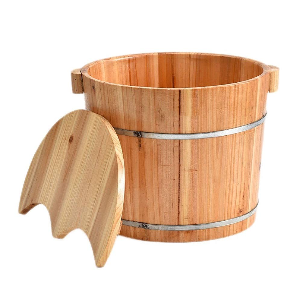 Bañera de madera para pies de spa para remojar los pies, cubo de remojo de pies, lavabo para adultos, bañera de hidromasaje, cubo de madera para pedicura, regalo de estrella de la suerte