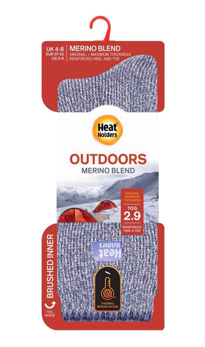 HEAT HOLDERS - Womens Thick Durable Warm Heavy Weight Merino Wool Thermal Socks (5-9 us, Lilac (Merino))