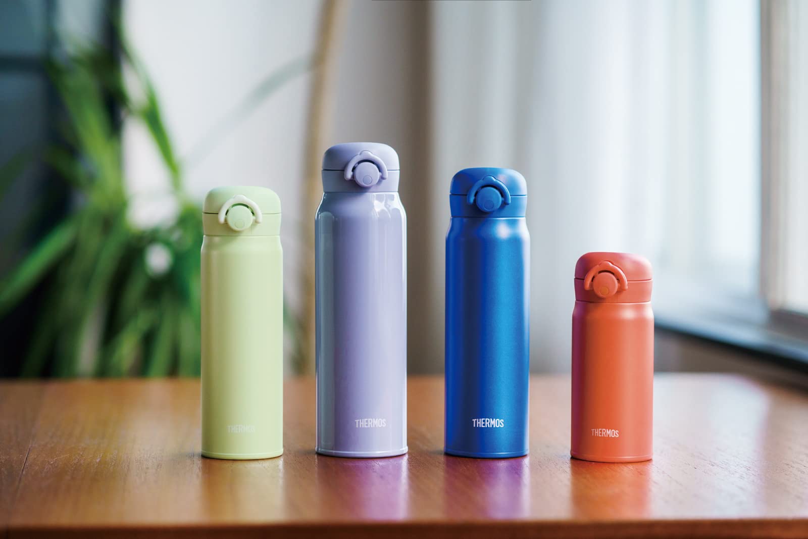 Thermos JNR-353 BL-PL - Taza portátil aislada al vacío, 350 ml, azul morado