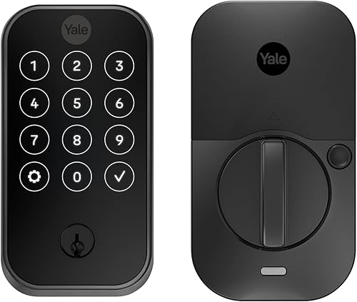 Vista 32 de Yale Assure Lock 2 con Wi-Fi – Cerradura inteligente de bronce frotado con aceite para puerta principal con teclado, control por app, llave de Oil