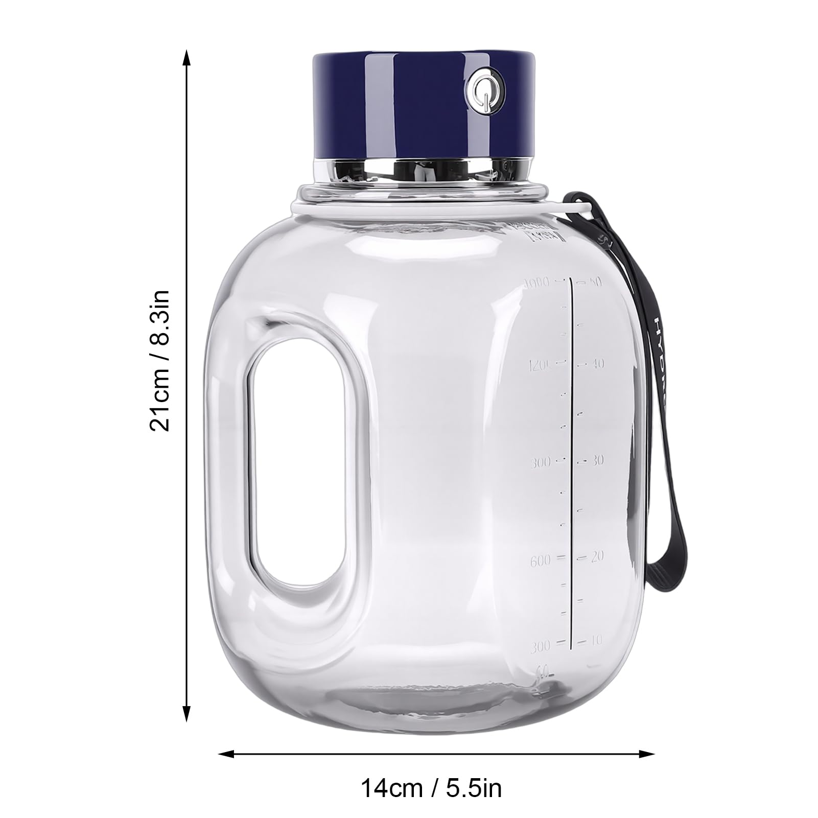 Asixxsix Generador De Agua De Hidrógeno En Botella, Ionizador De Agua Recargable De 1.8 L Hasta 1800 Ppb En 3 Minutos Jarra De Deportiva Portátil a Prueba De Fugas Para Fitness (BLUE)