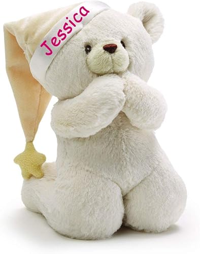 Miniatura 3 de Oso de oración personalizado  Oso de peluche de oración a la hora de acostarse, recuerdo de peluche con nombre personalizado
