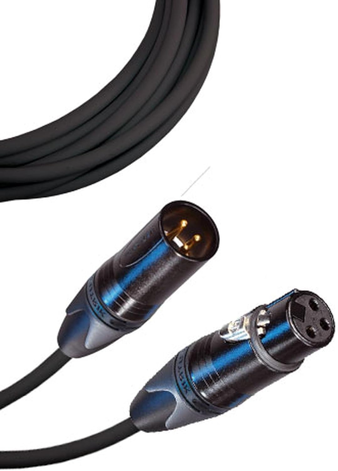 Male to Female XLR Cable with Neutrik NC3 Connectors and Premium 20ga wire - 9: FT long: Black