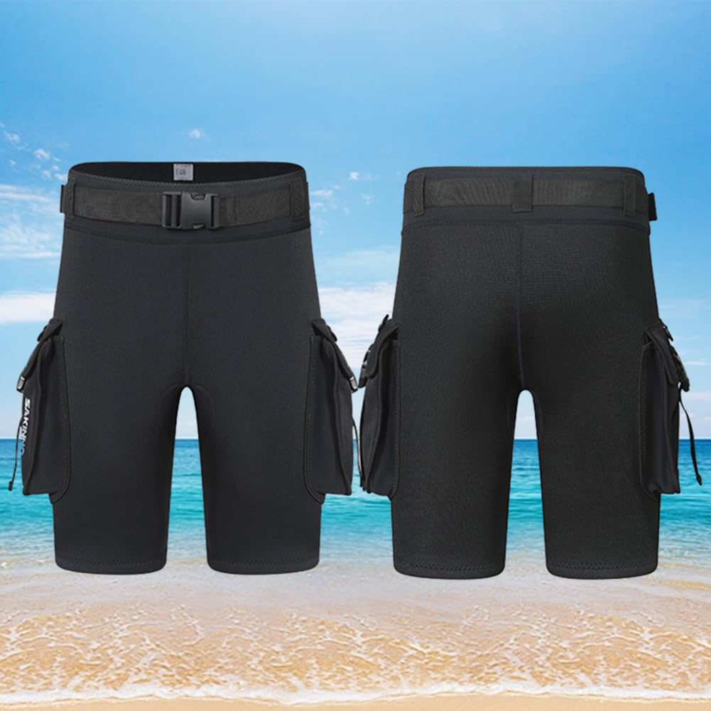 3mm Neopren Tech Shorts mit Taschen Unisex Cargo Shorts Halten Warm D-Ring Schnalle für Tauchen Ausrüstung Zubehör