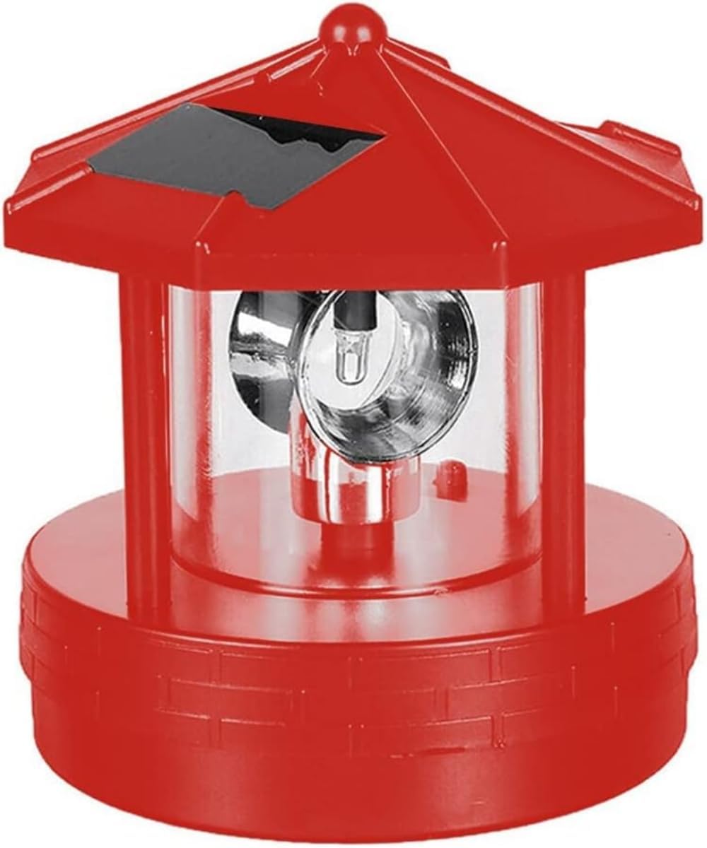 Garden Mile® - Faro rotante a energia solare, con luci a LED a energia solare, per gli amanti del mare, decorazione da giardino e decorazioni per esterni