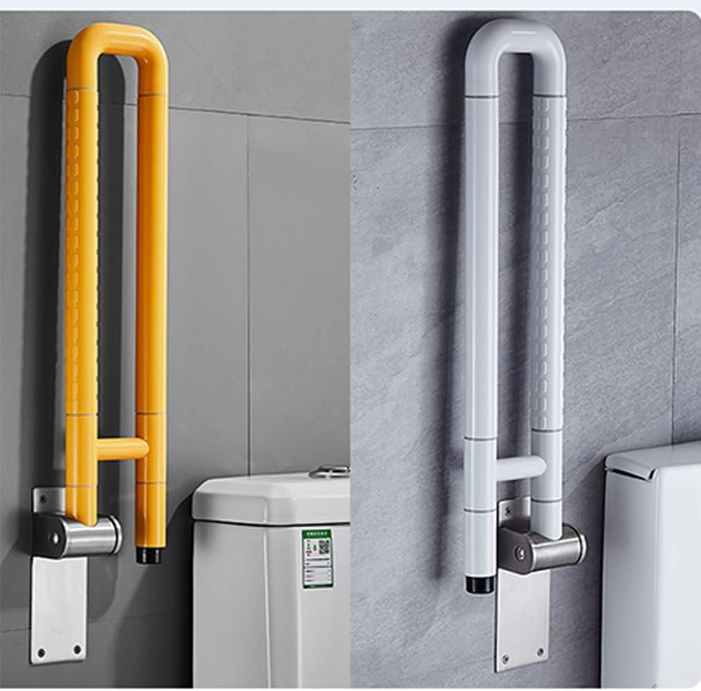 Barra di sicurezza per WC, antiscivolo, pieghevole, per anziani e disabili, supporto 75 cm