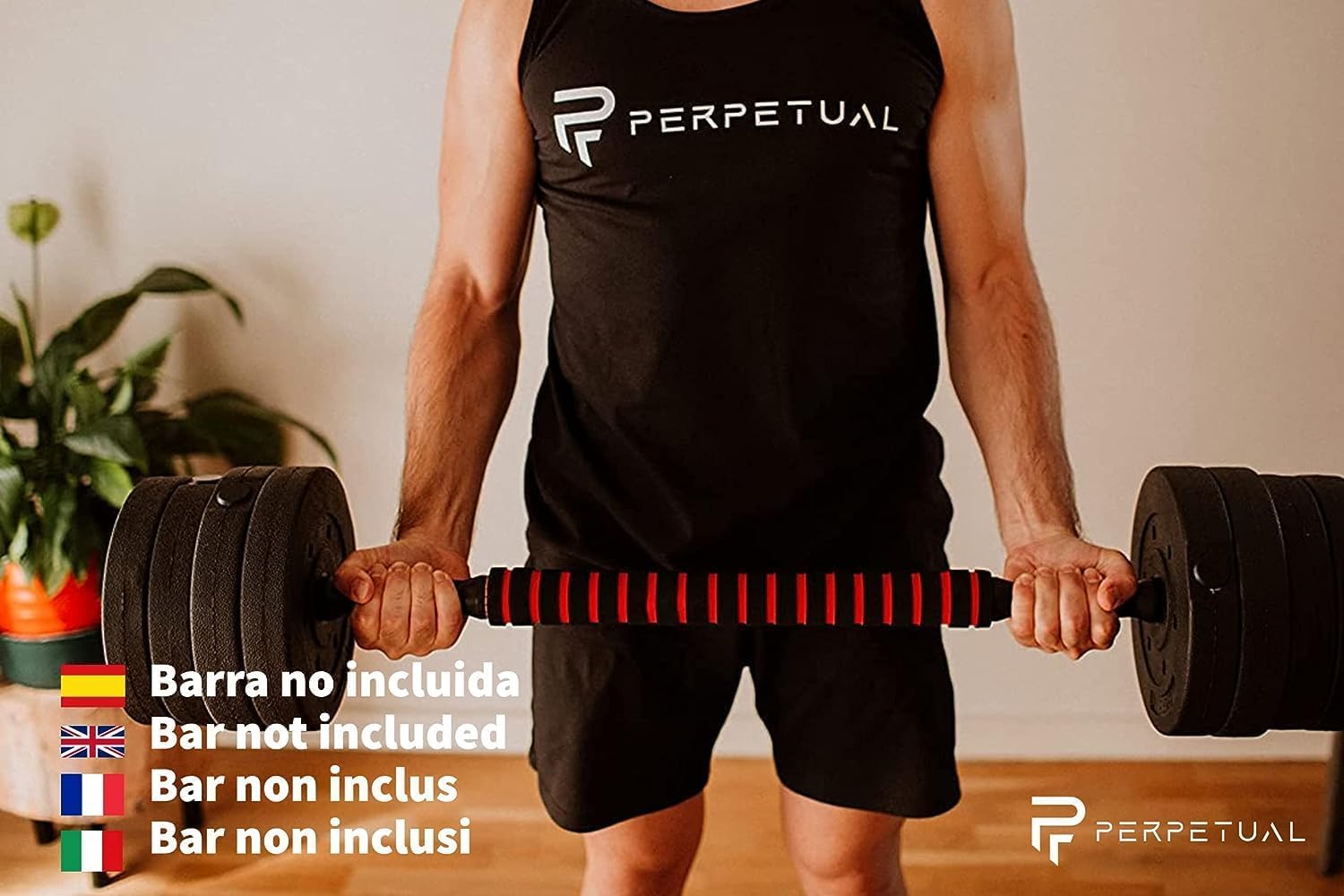PERPETUAL Discos Pesas 1KG/1.25KG/1.5KG/2KG/2.5KG/3KG/5KG (2 Unidades) Agujero 25mm Piezas Sueltas Musculación Mancuernas Barra Peso Fitness Bodybuilding Compatibles Grandes Marcas