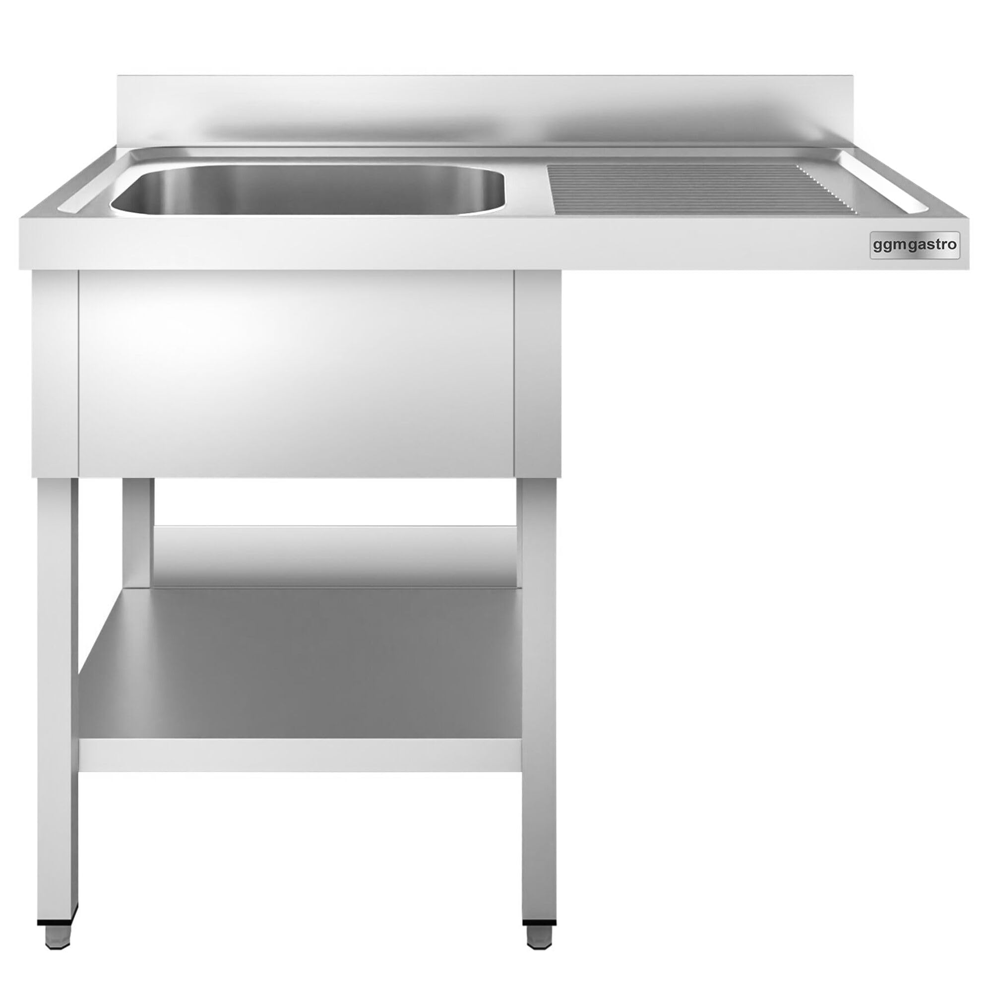 GGM Gastro | STK126SBL1 | Spülmaschinen-Spültisch - 1200x600mm - mit 1 Becken links