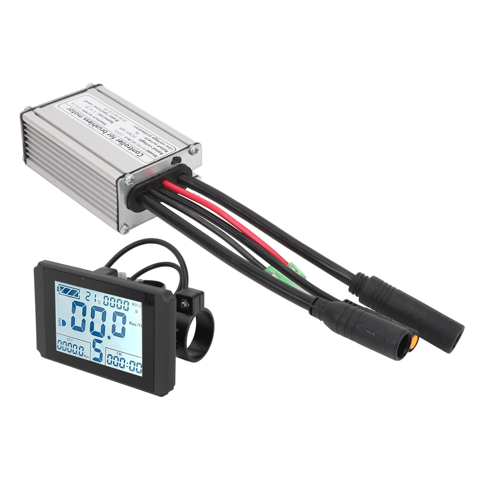 Kit de controlador para patinete eléctrico, controlador de motor resistente al agua de 15 A con medidor de pantalla LCD10H y acelerador de pulgar 130X, compatible con motores sin